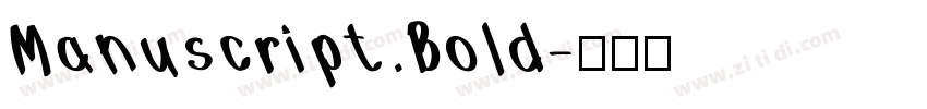Manuscript Bold字体转换